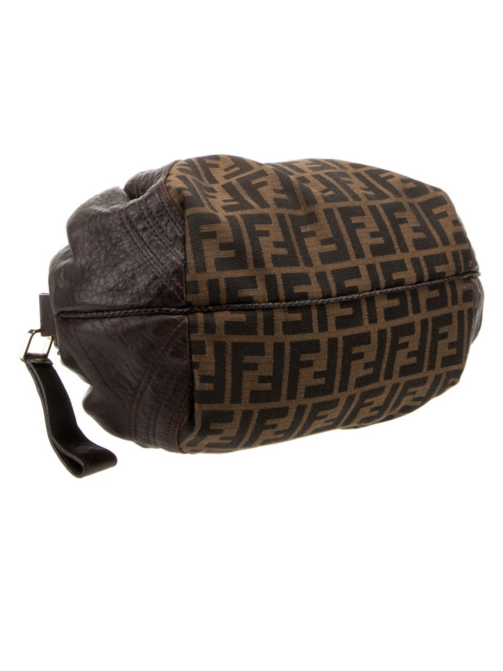 Fendi Baby Spy Bag Zucca Logo Brown Leather Trim - Picture 5 of 10